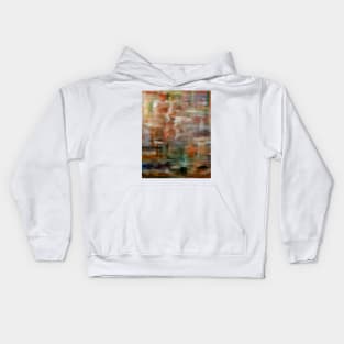 abstract blending  of the  metallic paints Kids Hoodie